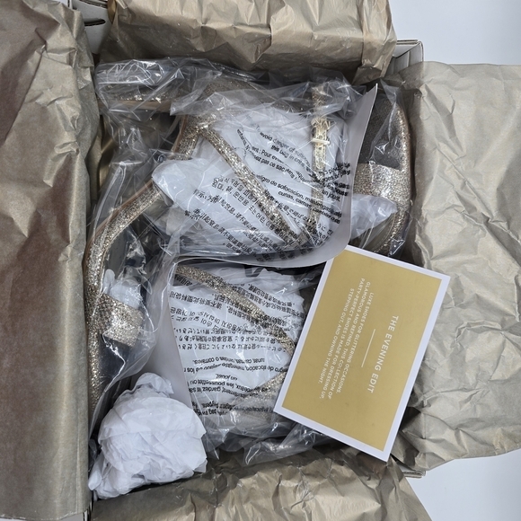 Michael Kors Sparkling Gold Strappy Sandals - Picture 4 of 6